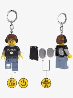 LEGO® Minifigure™ Videospil Dreng Nøglering med LED-lys