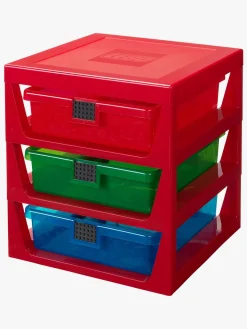 LEGO Reol m. 3 Skuffer, Rød