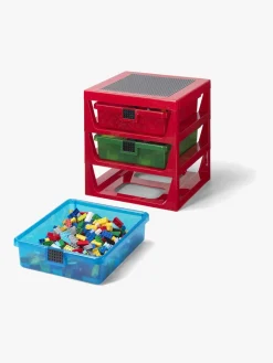 LEGO Reol m. 3 Skuffer, Rød