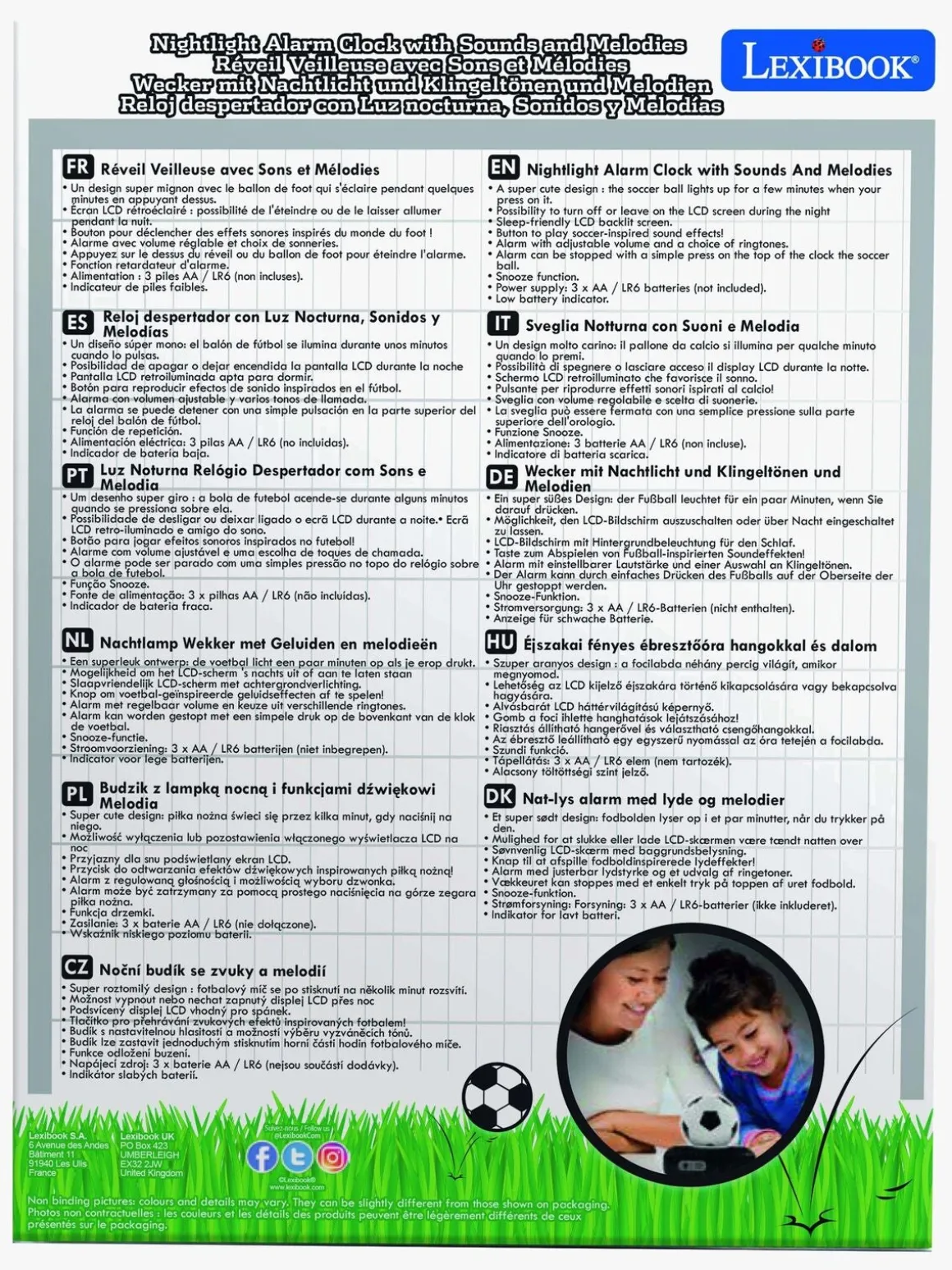 Lexibook Fodbold Vækkeur