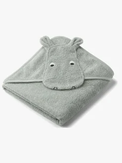 LIEWOOD Albert Håndklæde med Hætte, Hippo Dove Blue