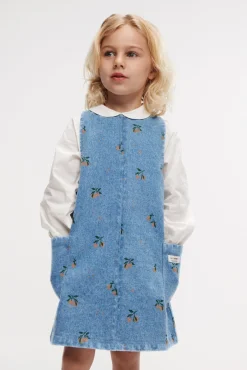 LIEWOOD Angelica Denim Kjole, Peach/Light Blue Denim