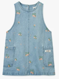 LIEWOOD Angelica Denim Kjole, Peach/Light Blue Denim