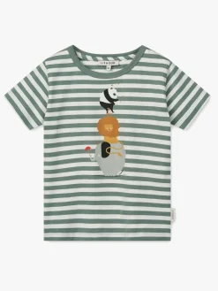 LIEWOOD Apia Placement T-shirt, Circus/Stripe peppermint/Creme de la creme