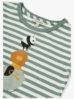 LIEWOOD Apia Placement T-shirt, Circus/Stripe peppermint/Creme de la creme