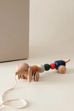 LIEWOOD Barthes Pull Along Aktivitetslegetøj, Golden Caramel Multi