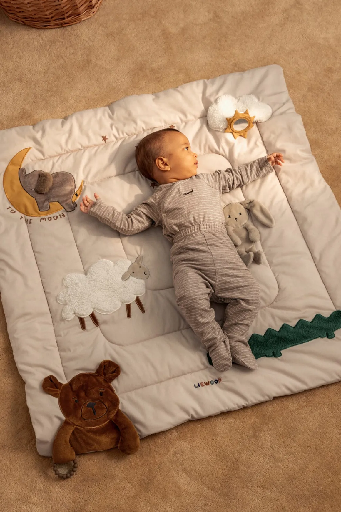 LIEWOOD Bernet Legetæppe, Sandy multi mix