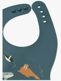 LIEWOOD Ember Mønstret Hagesmæk 2-pak, Arctic Sea/Ocean view