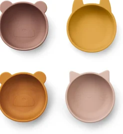 LIEWOOD Iggy Skåle Silikone 4-pak, Rose