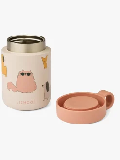 LIEWOOD Kian  Mønstret Termobeholder, Cats & Dogs/Sandy