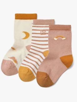 LIEWOOD Silas Strømper 3-pak, Dream/Ecru mix