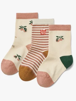 LIEWOOD Silas Strømper 3-pak, Peach sea shell mix