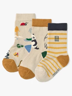 LIEWOOD Silas Strømper 3-pak, Around the world / Sandy