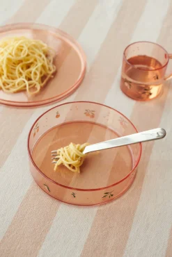 LIEWOOD Siva Tritan  Mønstret Spisesæt, Peach/Sea Shell