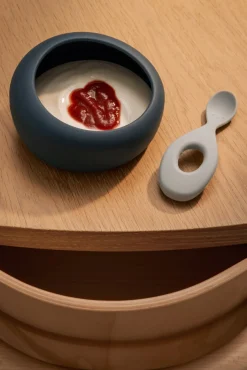 LIEWOOD Sparia Skål & Ske Sæt, Whale blue/Dove blue