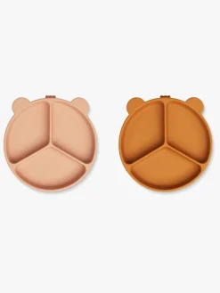 LIEWOOD Stacy Opdelt Tallerken 2-pak, Mustard/Tuscany Rose