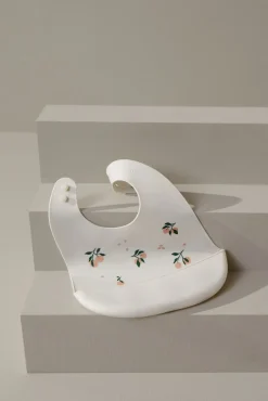 LIEWOOD Tilda Hagesmæk med Tryk Silikone 2-pak, Peach/Sea Shell