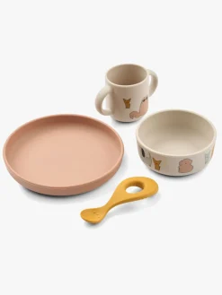 LIEWOOD Vivi Mønstret Spisesæt, Cats & Dogs/Sandy