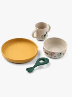 LIEWOOD Vivi Mønstret Spisesæt, Around the world/Sandy