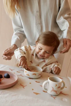 LIEWOOD Vivi Mønstret Spisesæt Silikone, Dream/Ecru