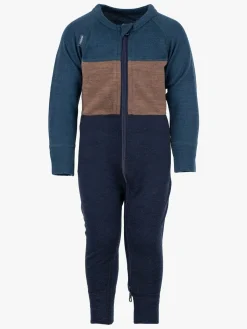 Lindberg Bamboo Merino Skiundertøj Flyverdragt, Blue/Navy