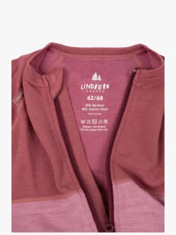 Lindberg Bamboo Merino Skiundertøj Flyverdragt, Blush/Rose