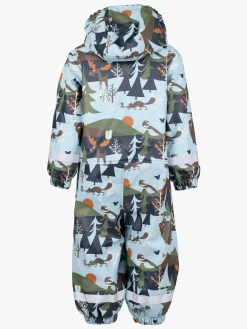 Lindberg Lekhyttan Foret Regndragt, Light Blue/Brown