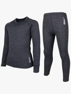 Lindberg Merino Skiundertøj JR Merinomix, Black Melange