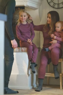 Lindberg Merino Skiundertøj JR Merinomix, Dry Rose