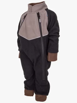 Lindberg Stormy Vindtæt Fleecedragt, Sort/Grå