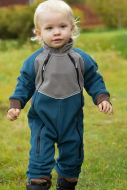 Lindberg Stormy Vindtæt Fleecedragt, Grå/Mørkeblå