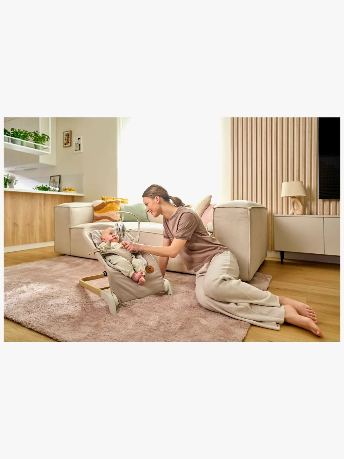 Lionelo Skråstol LILAC, Beige Sand