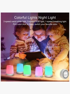 Lippa Colorful Touch Natlampe Timer, Hvid