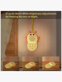 Lippa Humlebi Hvid Støj Natlampe, Gul