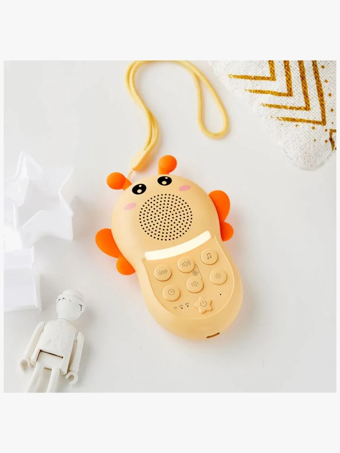 Lippa Humlebi Hvid Støj Natlampe, Gul