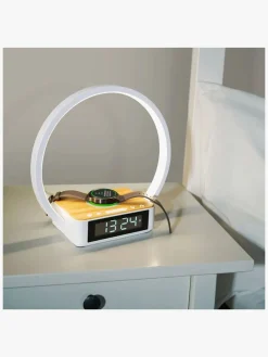 Lippa Natlampe med Vækkeur, Hvid