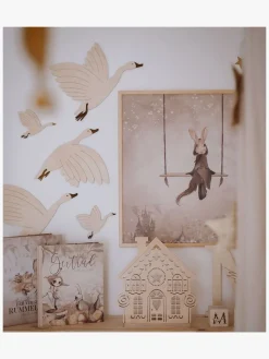 lis wycina Flying Geese Vægdekoration Træ Højre