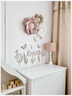 Liswycina Flowers & Butterflies Vægdekoration