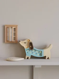 Little Lights Lampe Hundehvalp, Blå