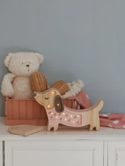 Little Lights Lampe Hundehvalp, Pink