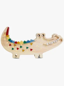 Little Lights Lampe Krokodille, Caribbean Wood