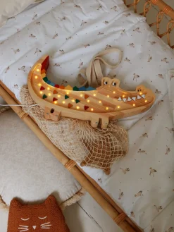 Little Lights Lampe Krokodille, Caribbean Wood