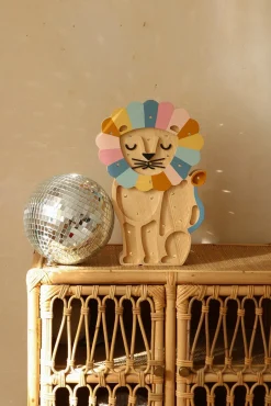 Little Lights Lampe Løve, Retro Rainbow