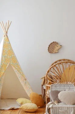 Little Lights Lampe Pindsvin, Træ/Cappucino