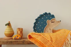 Little Lights Lampe Pindsvin, Træ/Blå