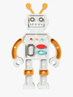 Little Lights Lampe Robot, Metallic Grå