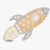 Little Lights Lampe Rumraket, Grey Wood