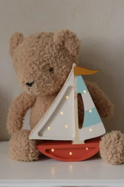 Little Lights Lampe Sejlbåd, Rød/Hvid