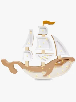 Little Lights Lampe Skib, Pirate Brown