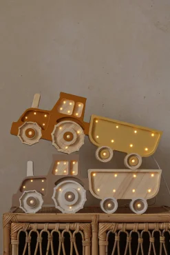 Little Lights Lampe Traktor, Coffee Cream